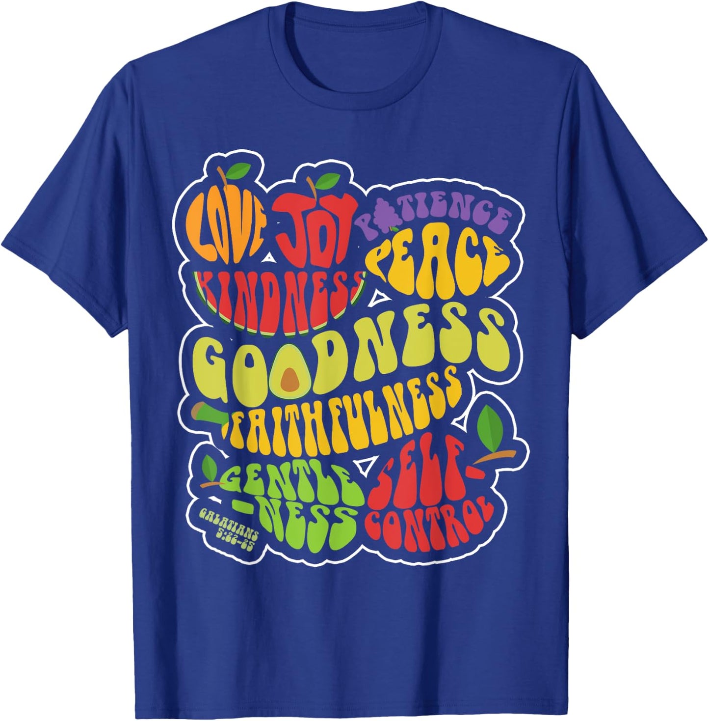 Awesome Galatians Fruit Of The Spirit Religious Verses T-Shirt - T-Shirt | Royal