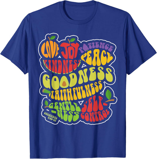 Awesome Galatians Fruit Of The Spirit Religious Verses T-Shirt - T-Shirt | Royal