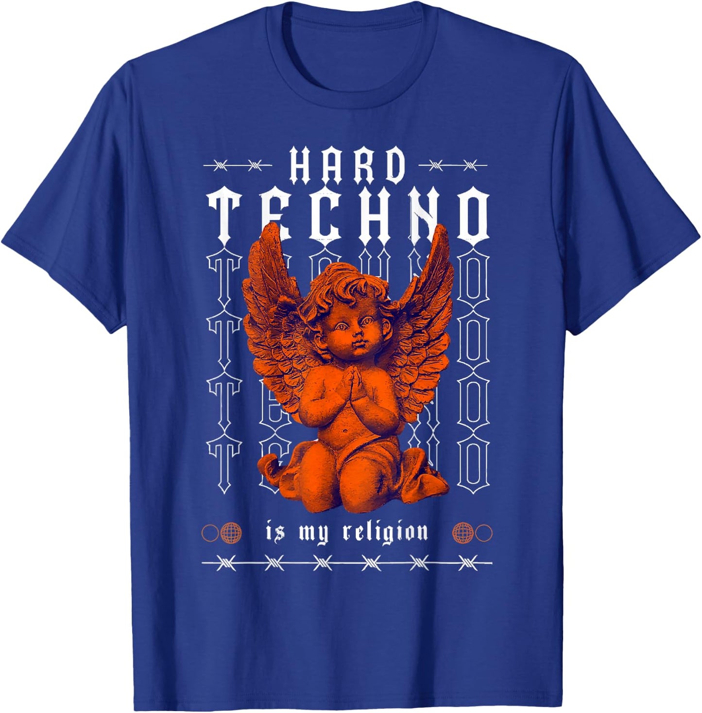 Hard Techno Is My Religion Camiseta -Adults Black Small T-Shirt - T-Shirt | Royal