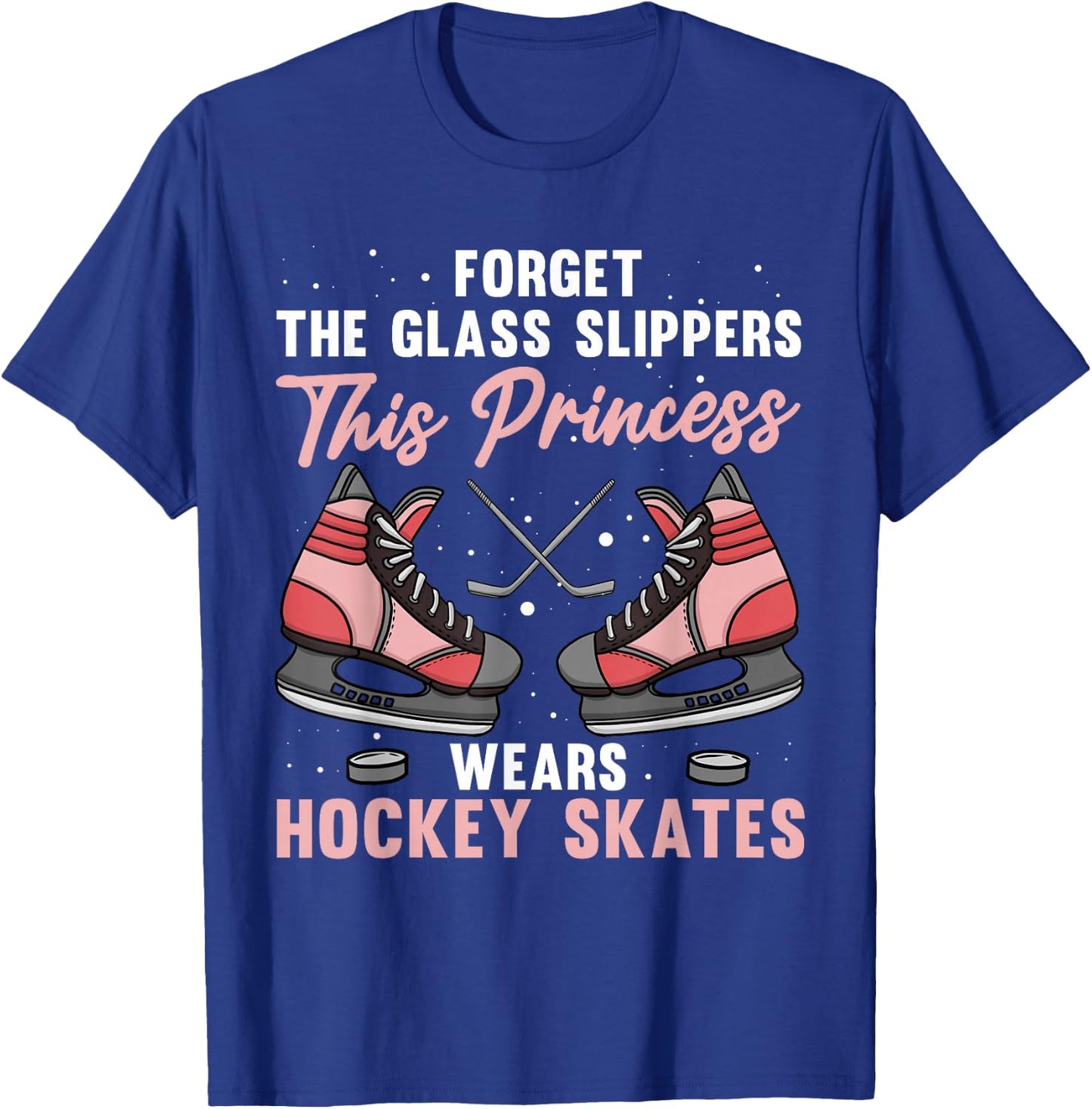Funny Ice Hockey Art Girls Ice Hockey Player Lover T-Shirt - T-Shirt | Royal