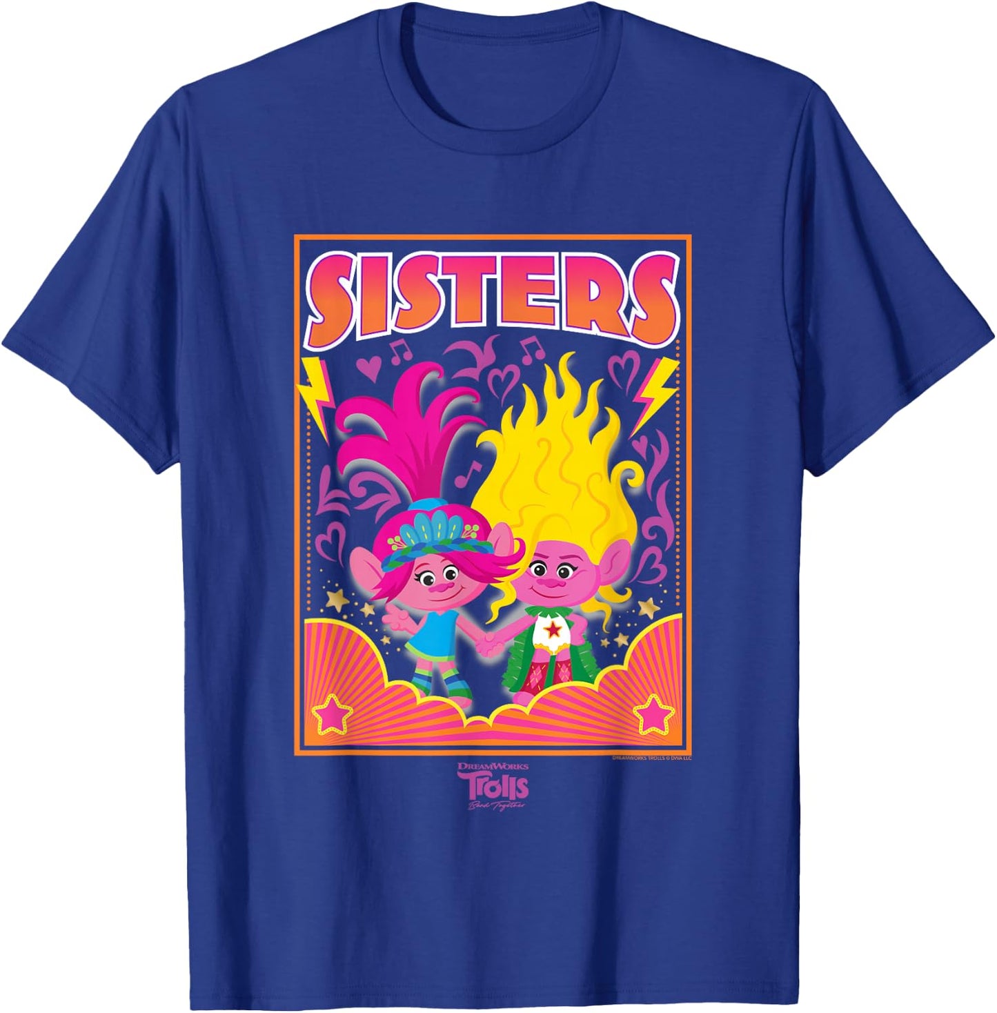 DreamWorks Trolls Band Together Poppy and Viva Sisters T-Shirt - T-Shirt | Royal