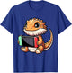 Cute Bearded Dragon Gamer - Funny Video Game Lizard T-Shirt - T-Shirt | Royal