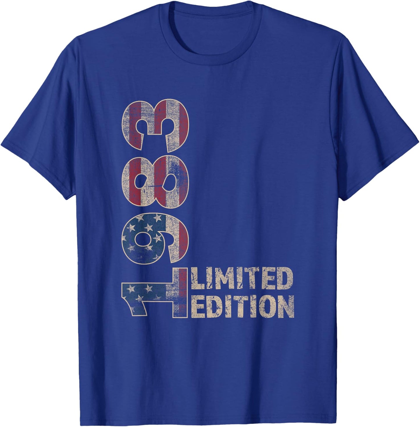 42th Birthday Gift men Vintage born 1983 turning 42 Year Old T-Shirt - T-Shirt | Royal