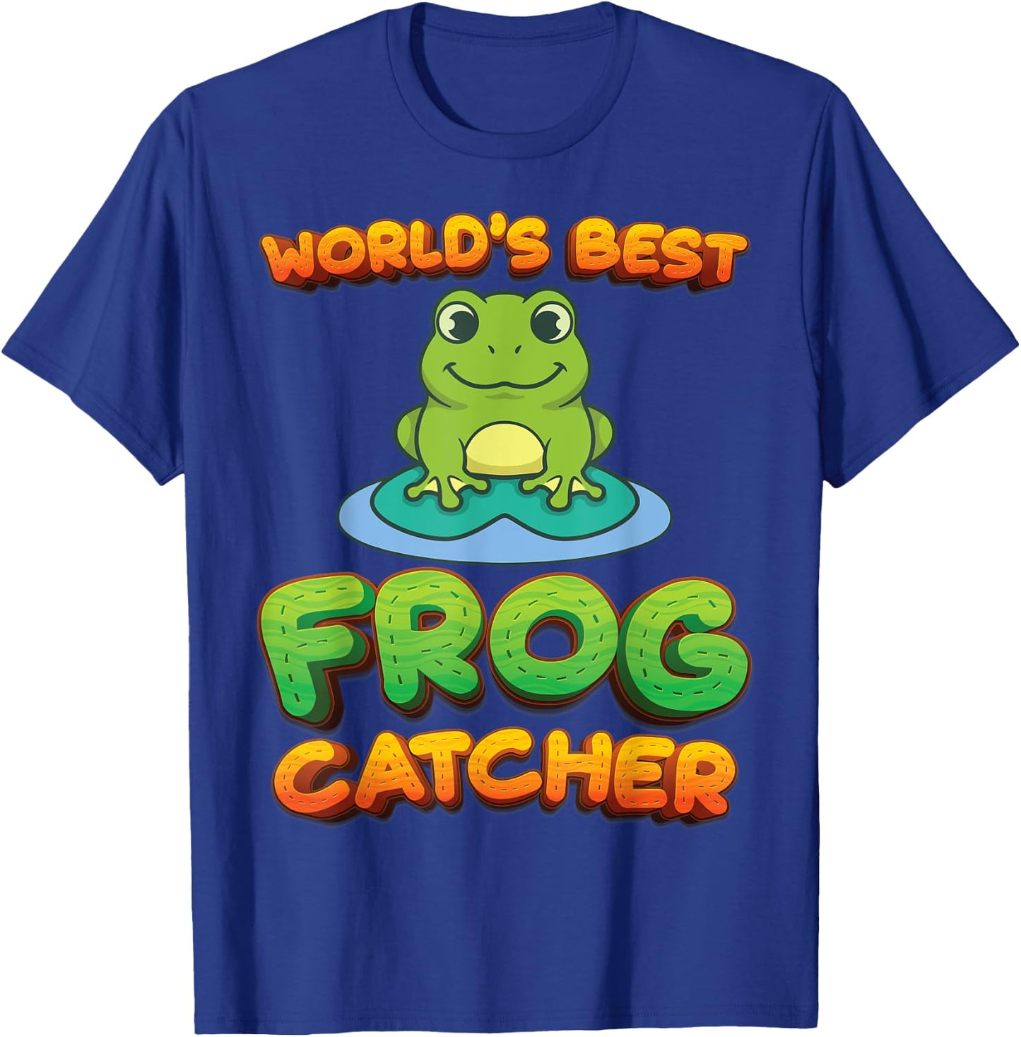 Frog Hunter Boys Girls Kids World's Best Frog Catcher Cute T-Shirt - T-Shirt | Royal