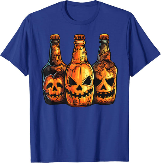 Pumpkin Beer Halloween Spooky Pumpkins Halloween Bar Crawl T-Shirt - T-Shirt | Royal