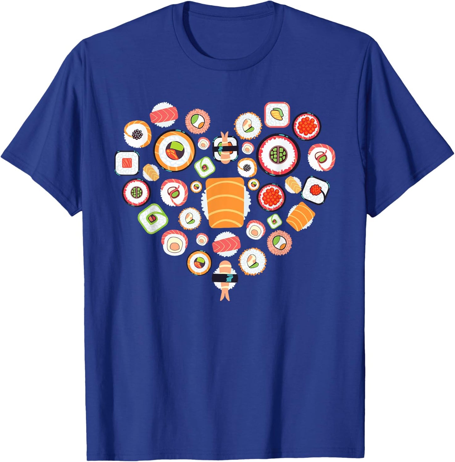 Funny Sushi Design For Kids Men Women I Heart Sushi Foodie T-Shirt - T-Shirt | Royal