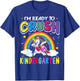 I'm Ready To Crush Kindergarten Unicorn Girls Back To School T-Shirt - T-Shirt | Royal