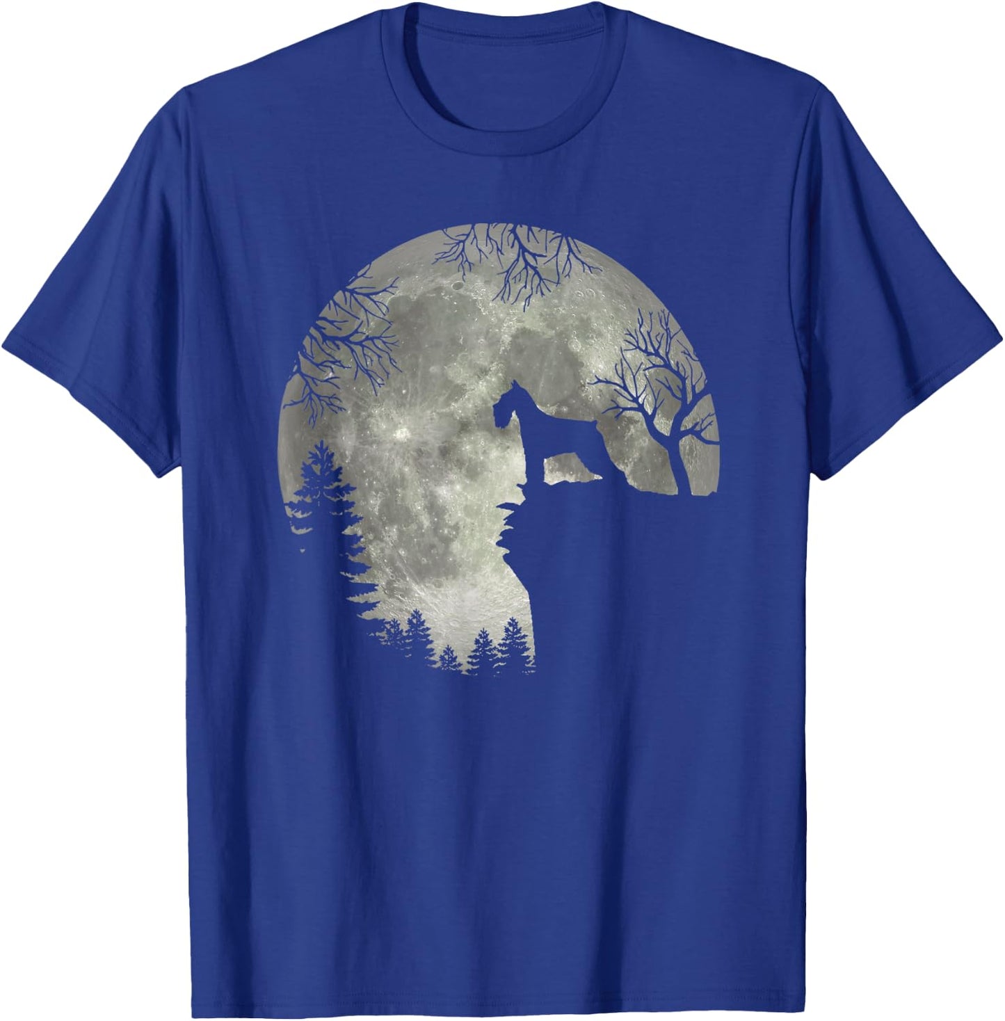 Standard Schnauzer And Moon Halloween T-Shirt - T-Shirt | Royal