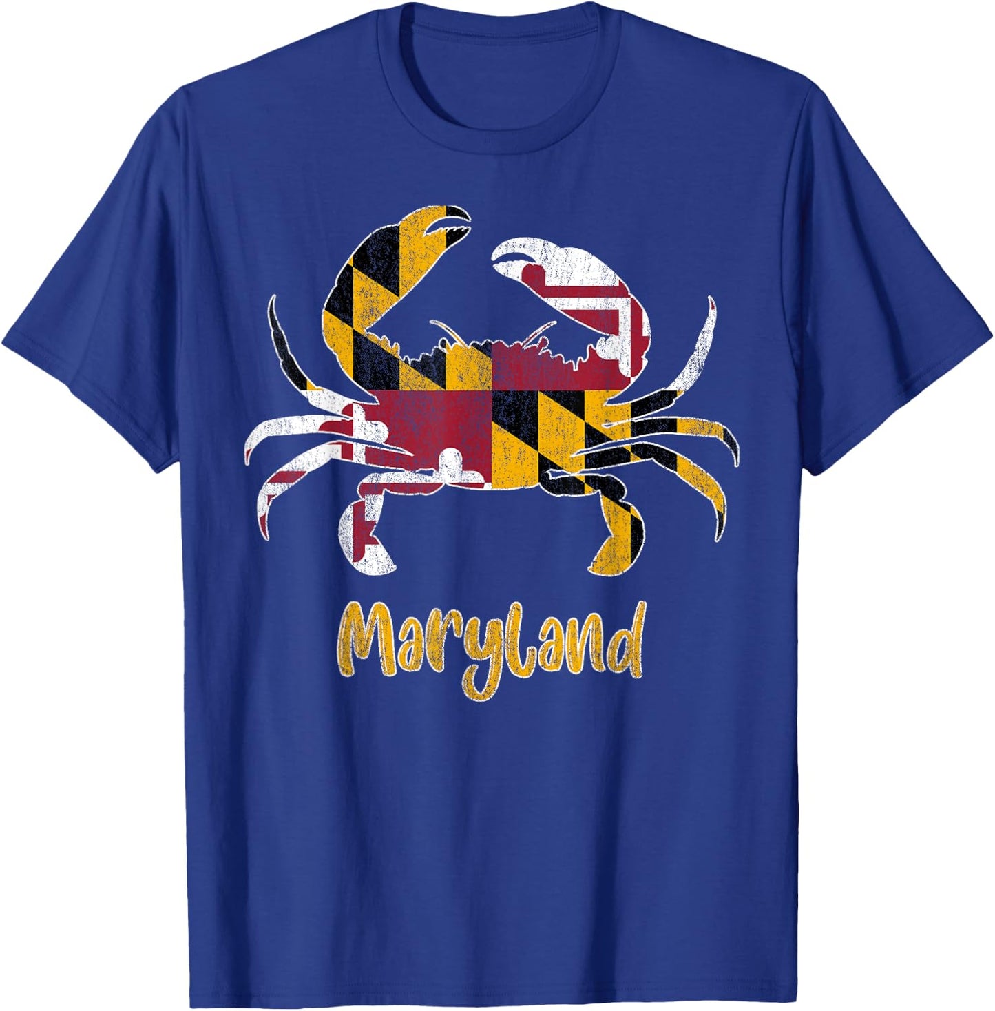 Maryland Blue Crab Flag of Maryland Family Vacation Camping T-Shirt - T-Shirt | Royal