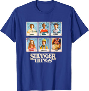 Stranger Things Main Characters Vintage Yearbook Pictures T-Shirt - T-Shirt | Royal