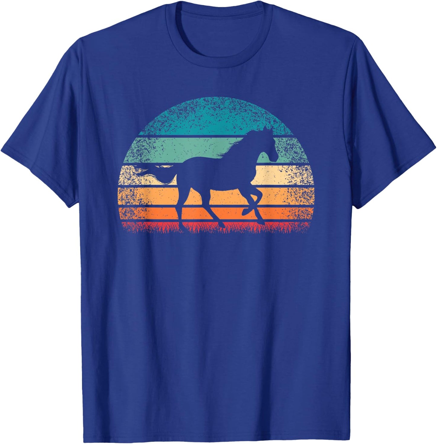 Cute Horses Clothing Women Kids Girls Boys Retro Horse Lover Horseback Riding Cowgirl T-Shirt - T-Shirt | Royal