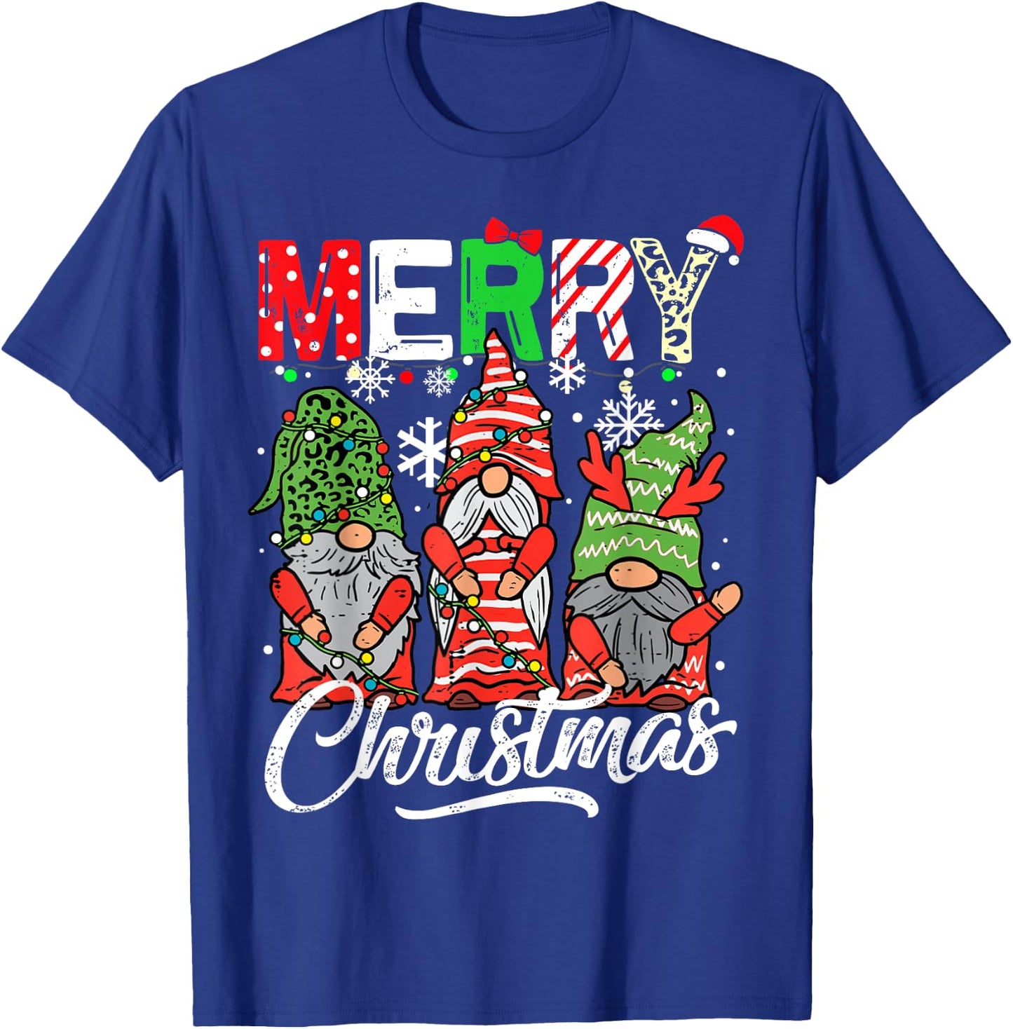 Merry christmas gnomes family pajamas matching women T-Shirt - T-Shirt | Royal