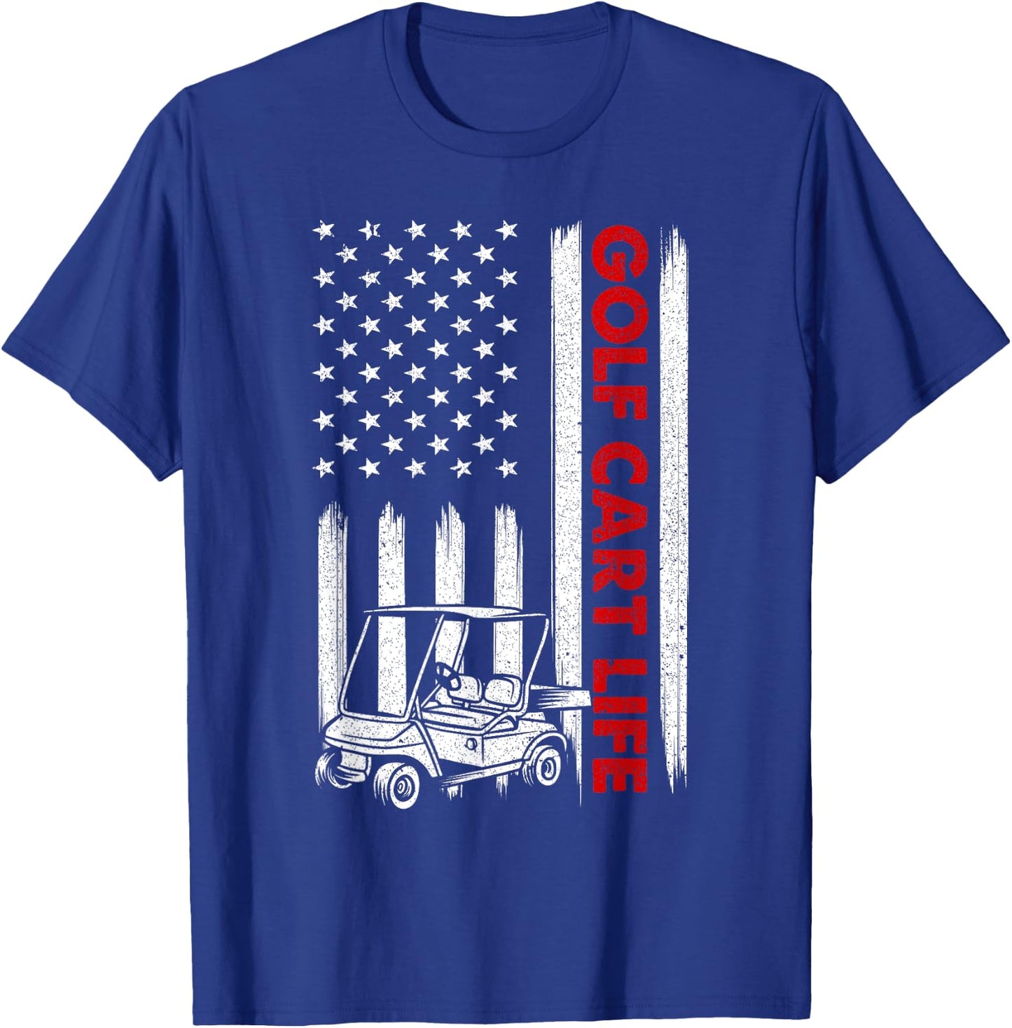 Funny USA Flag Golf Design Women Golfer Golf Lover T-Shirt - T-Shirt | Royal