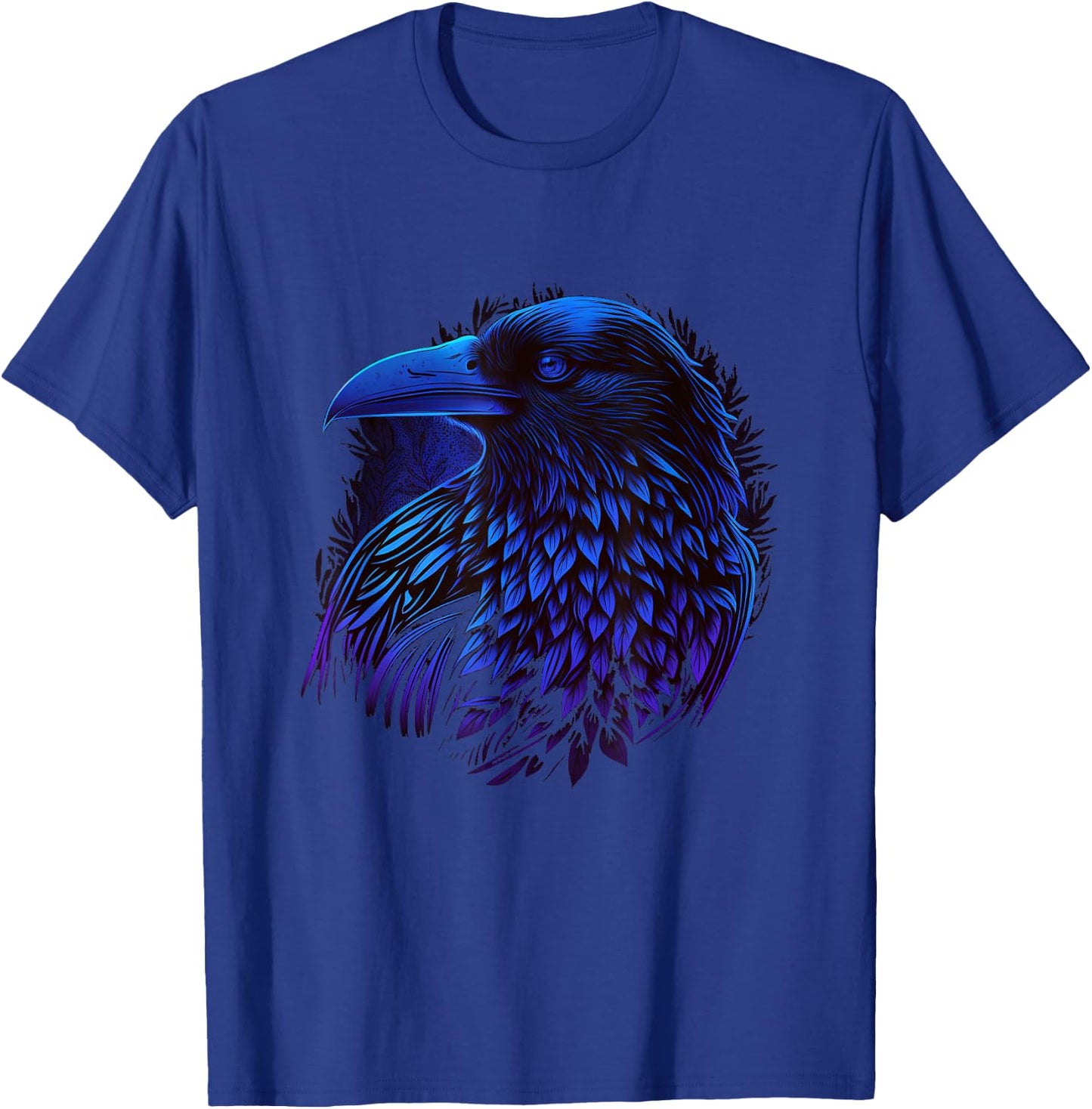 Raven Graphic Goth Black Crow T-Shirt - T-Shirt | Royal