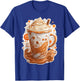 Pumpkin Spice Latte Art Fall Autumn Season Coffee Drinks T-Shirt - T-Shirt | Royal