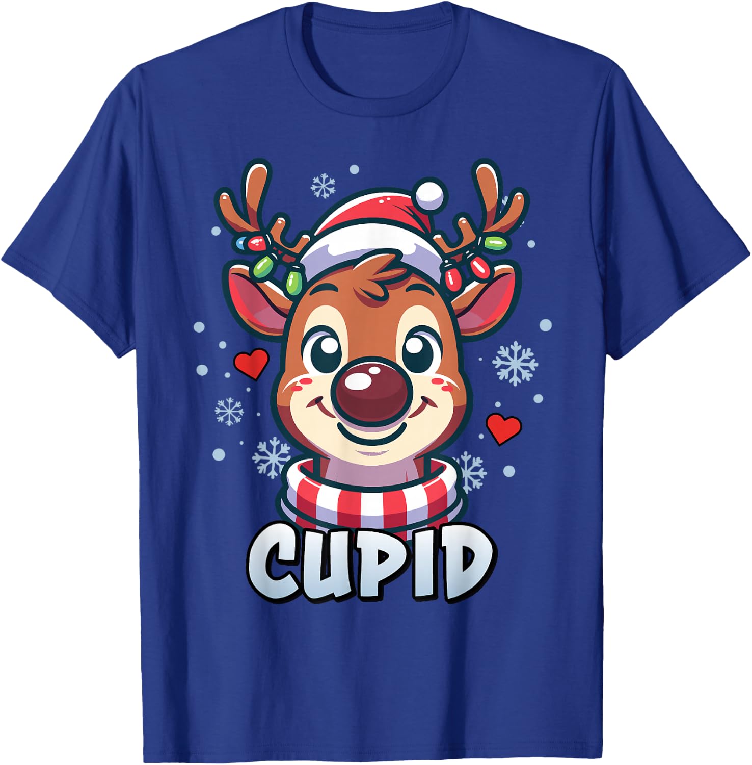 Santa’s Reindeer Cupid Xmas Group Costume T-Shirt - T-Shirt | Royal