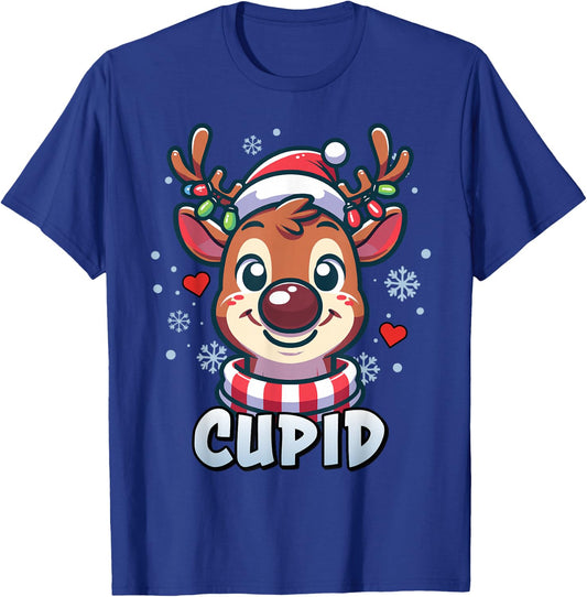 Santa’s Reindeer Cupid Xmas Group Costume T-Shirt - T-Shirt | Royal