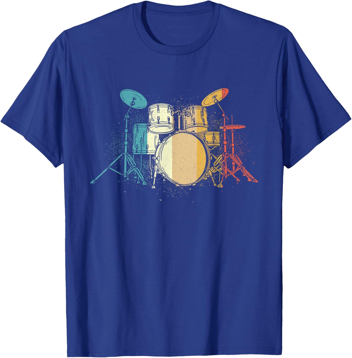 Retro Vintage Drum Sets - Drummer Drumming Lover Percussion T-Shirt - T-Shirt | Royal