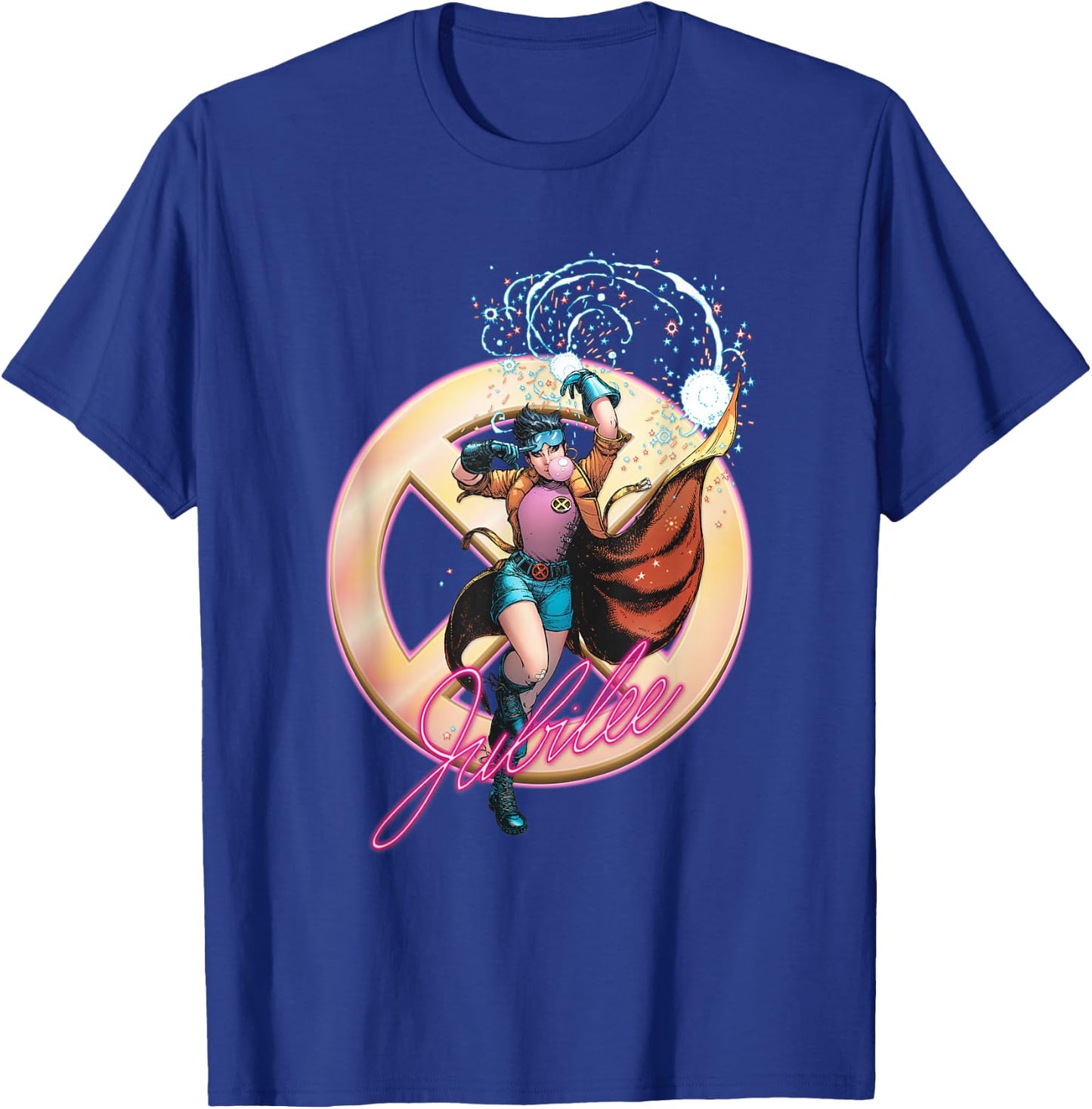 Marvel X-Men Jubilee Bringing The Party Vintage Portrait T-Shirt - T-Shirt | Royal
