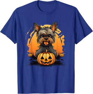 Halloween Dog Costume With Pumpkin Hocus Pocus T-Shirt - T-Shirt | Royal