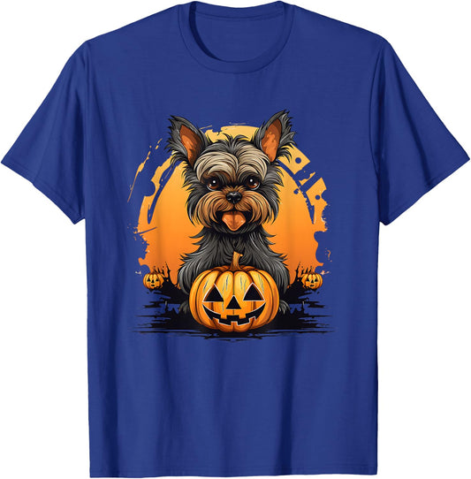 Halloween Dog Costume With Pumpkin Hocus Pocus T-Shirt - T-Shirt | Royal