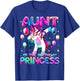 Auntie of the Birthday Princess Girl Flossing Unicorn Aunt T-Shirt - T-Shirt | Royal