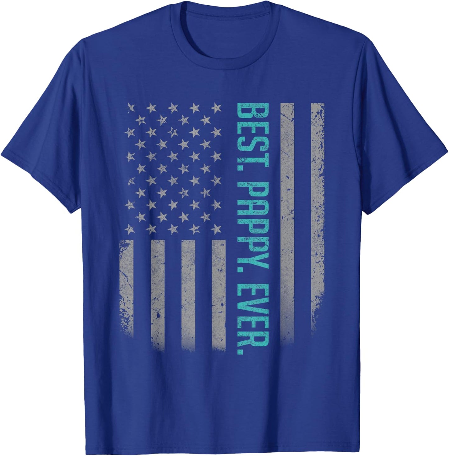 Best Pappy Ever US American Flag Shirt Gift Father's Day T-Shirt - T-Shirt | Royal
