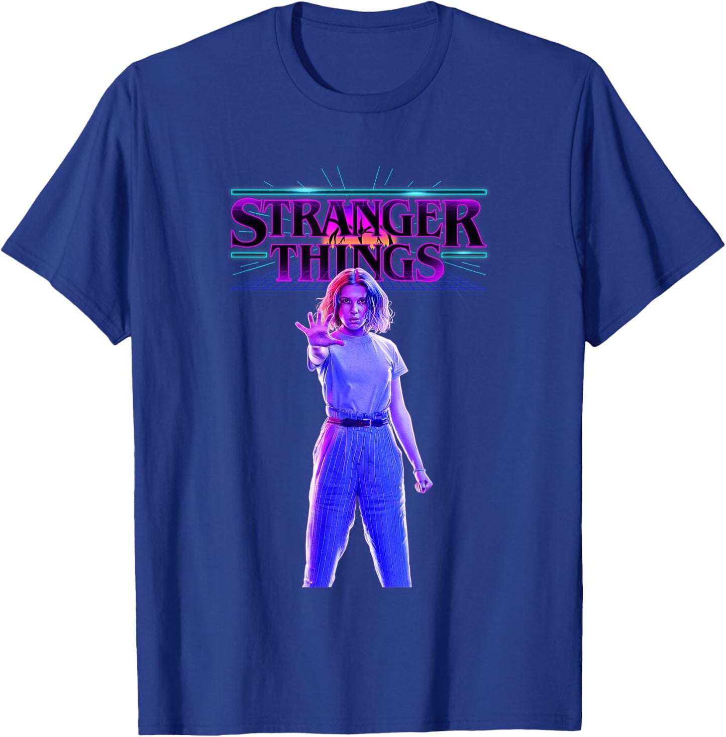 Stranger Things Retro Vintage Glow Gradient Eleven Portrait T-Shirt - T-Shirt | Royal