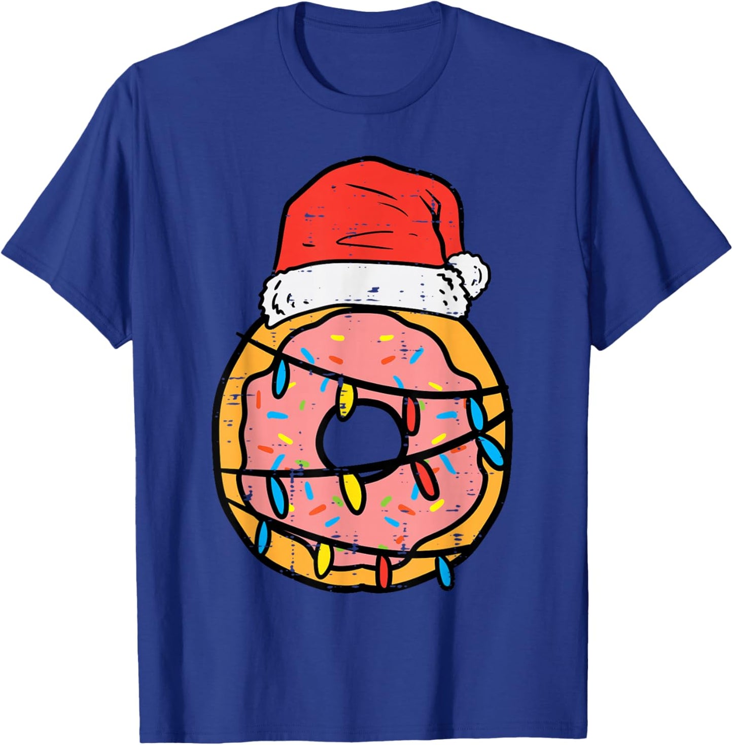 Christmas Donut Santa Cute Xmas Baking Baker Men Women Kids T-Shirt - T-Shirt | Royal