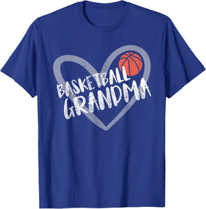 Basketball Grandma Heart T-Shirt - T-Shirt | Royal