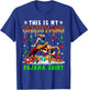 This Is My Christmas Pajama Shirt Two Santa Wrestling Lover T-Shirt - T-Shirt | Royal