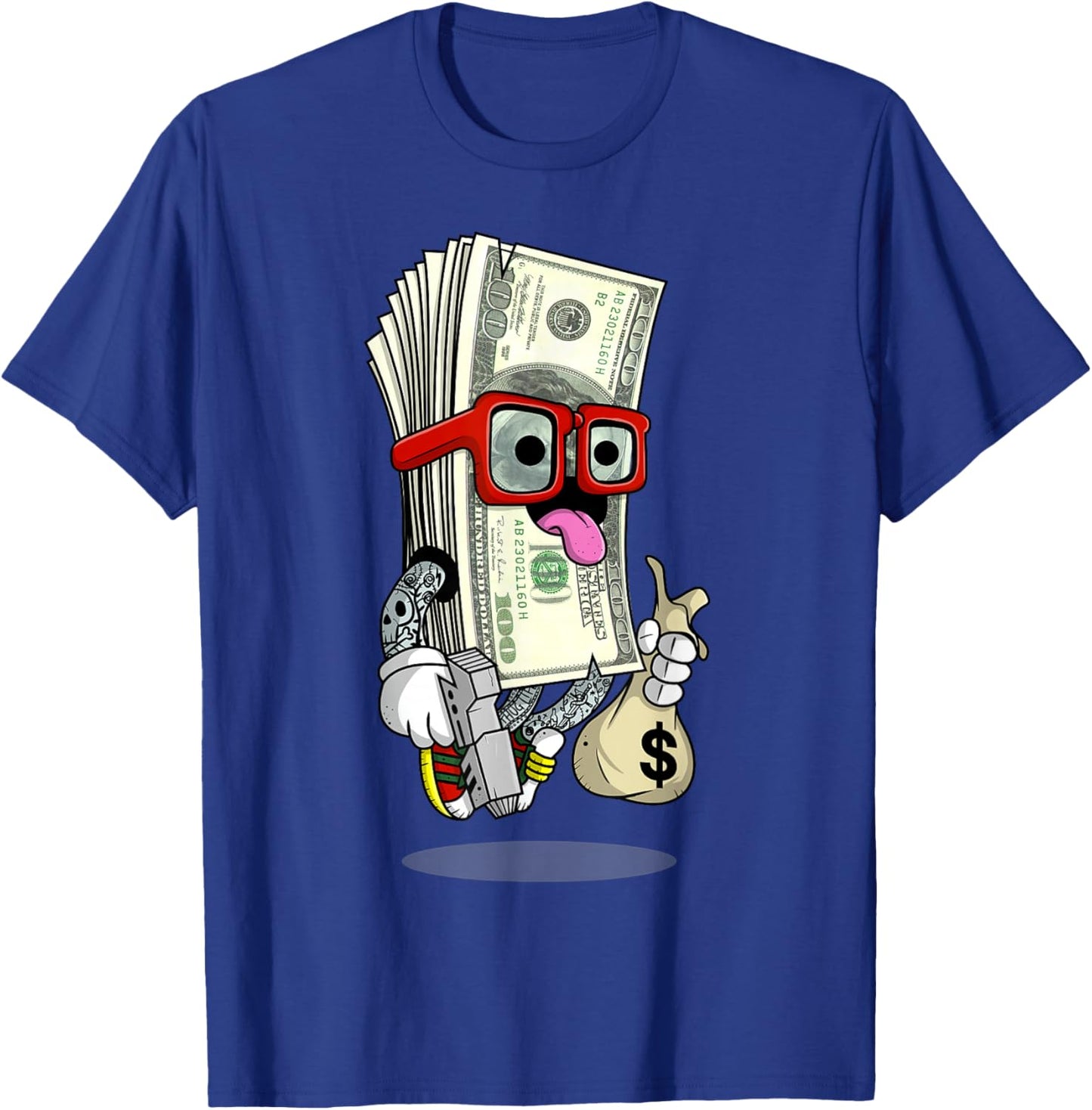 Money Hip Hop Graphic Urban Graffiti Art T-Shirt - T-Shirt | Royal