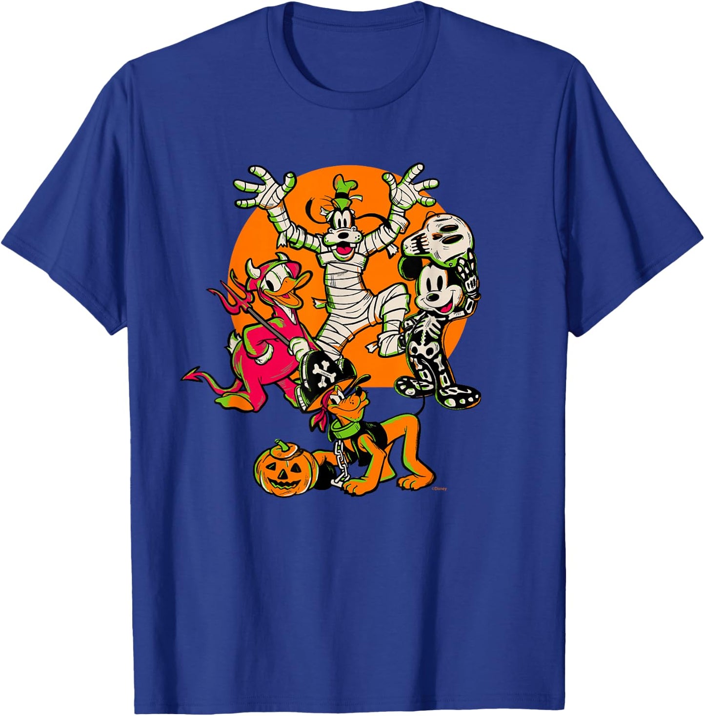 Disney 100 Mickey Donald Goofy & Pluto Halloween Costumes T-Shirt - T-Shirt | Royal