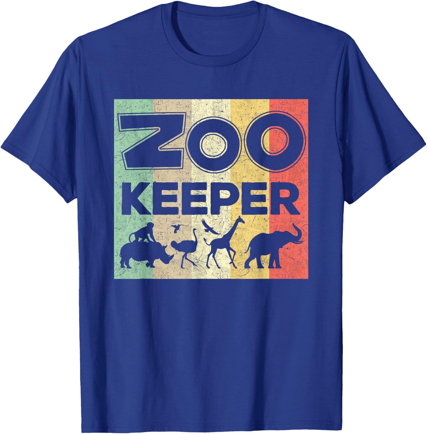 Zookeeper African Savanna Wildlife Animal T-Shirt - T-Shirt | Royal