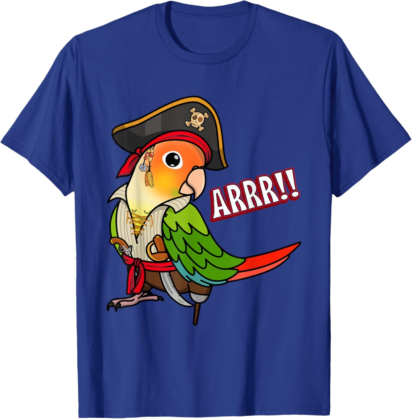 Pirate Parrot I Green Cheek Pineapple Conure T-Shirt - T-Shirt | Royal