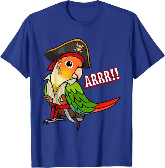 Pirate Parrot I Green Cheek Pineapple Conure T-Shirt - T-Shirt | Royal