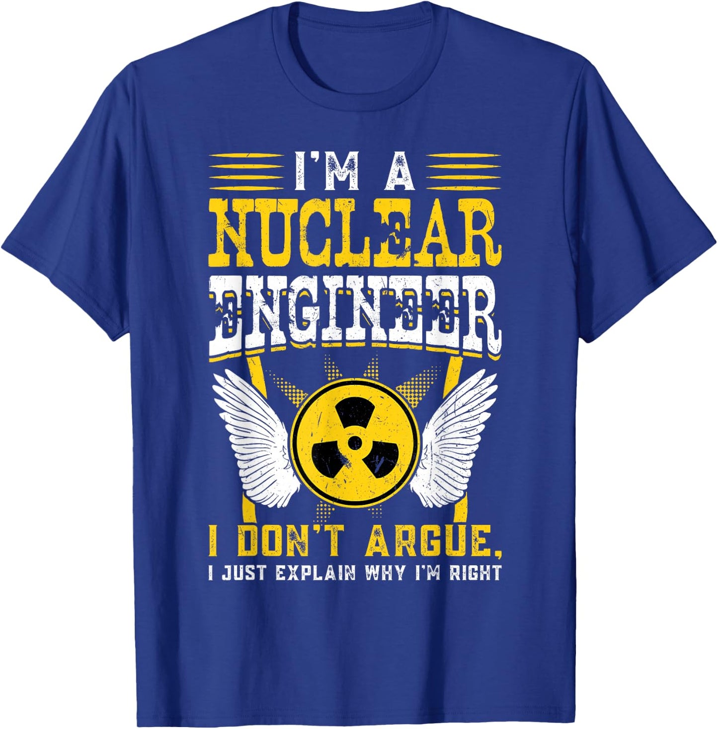 Nuclear Engineer & Nuclear Plant Shirts and Gifts I'm A Nuclear Engineer - Black, Small, -Adults, Short Sleeve, , Modern Nuclear Radiation, Polyester 100% T-Shirt - T-Shirt | Royal