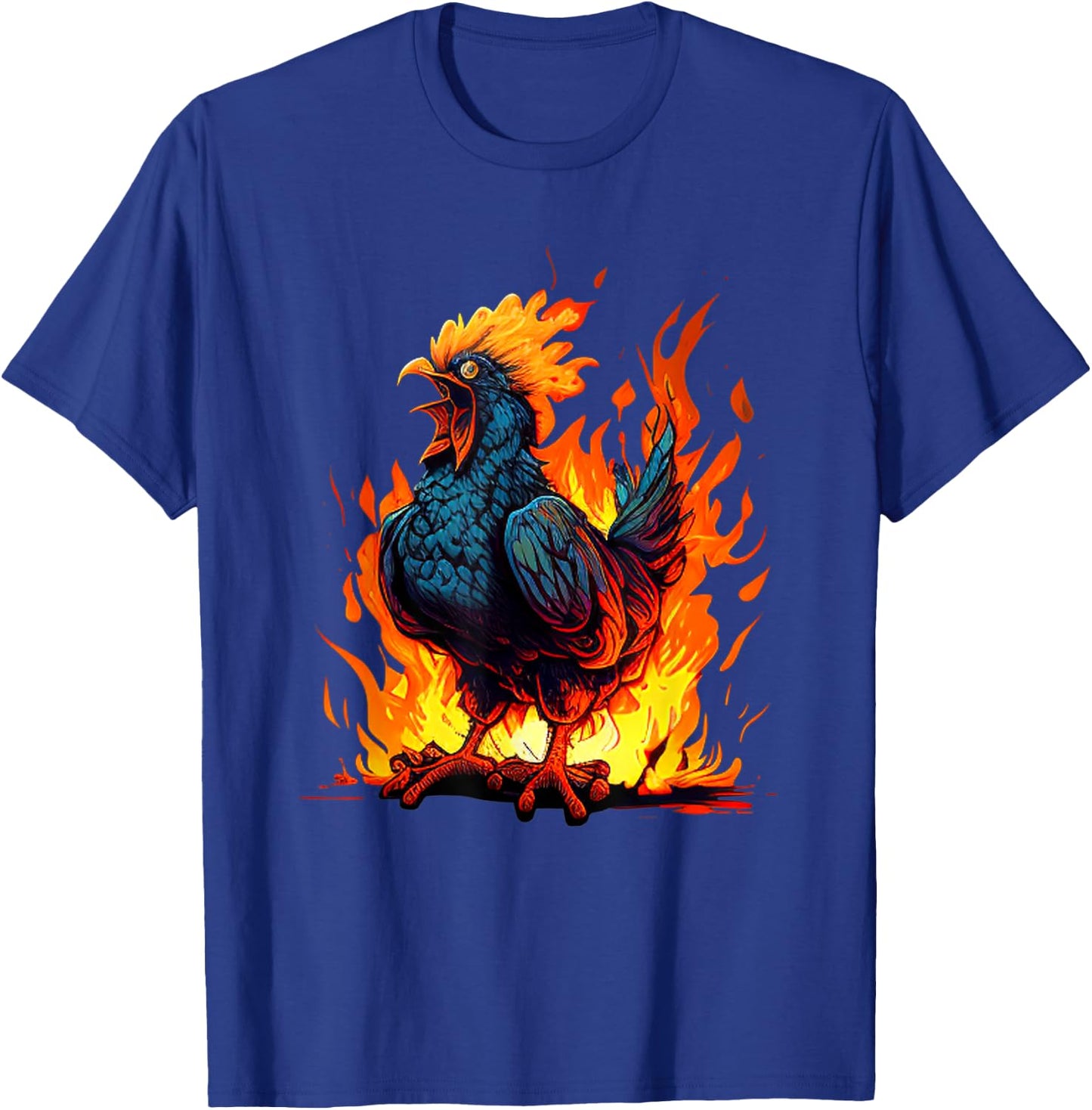 Angry Rooster for Hot Chicken and Hell Roosters Lovers T-Shirt - T-Shirt | Royal