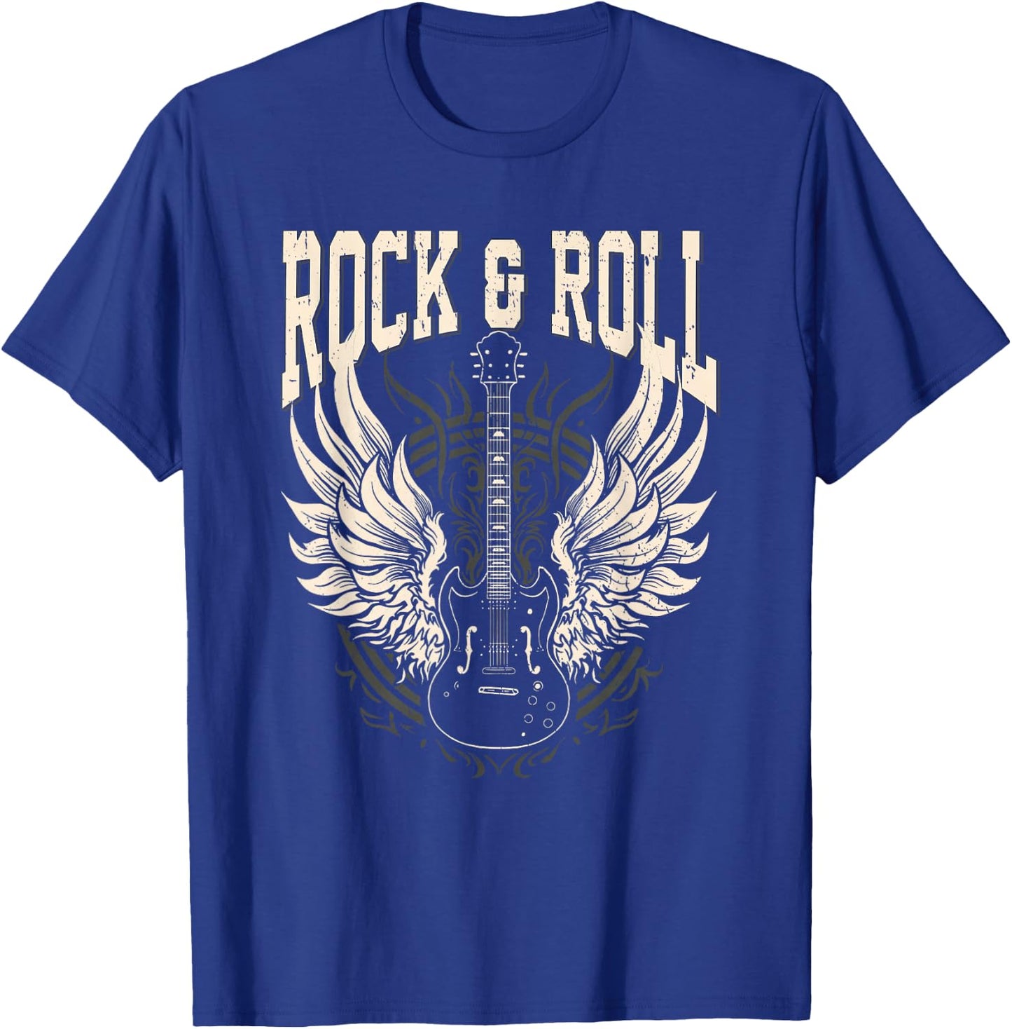 Rock and Roll Lover Gifts Cool Electric Guitar Concert Band T-Shirt - T-Shirt | Royal