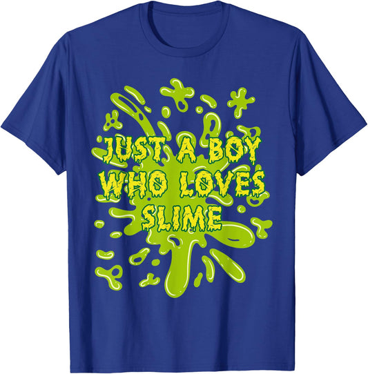 Just A Boy Who Loves Slime Squishy Slime king T-Shirt - T-Shirt | Royal