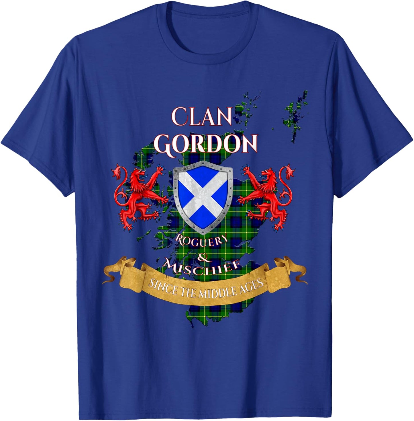Gordon Scottish Family Clan Middle Ages Mischief T-Shirt - T-Shirt | Royal