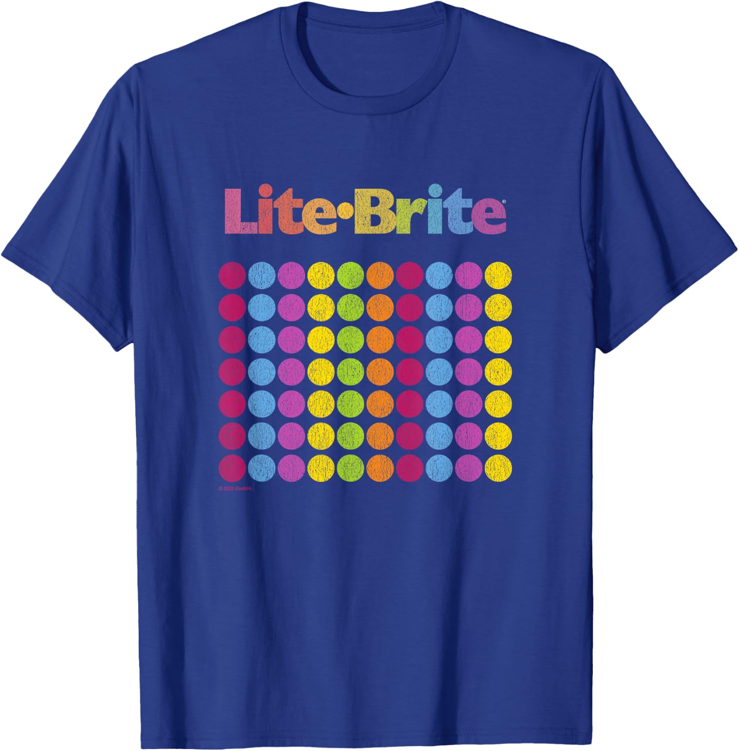 Lite-Brite Classic Toy Vintage Rainbow Dot Retro Grid Logo T-Shirt - T-Shirt | Royal