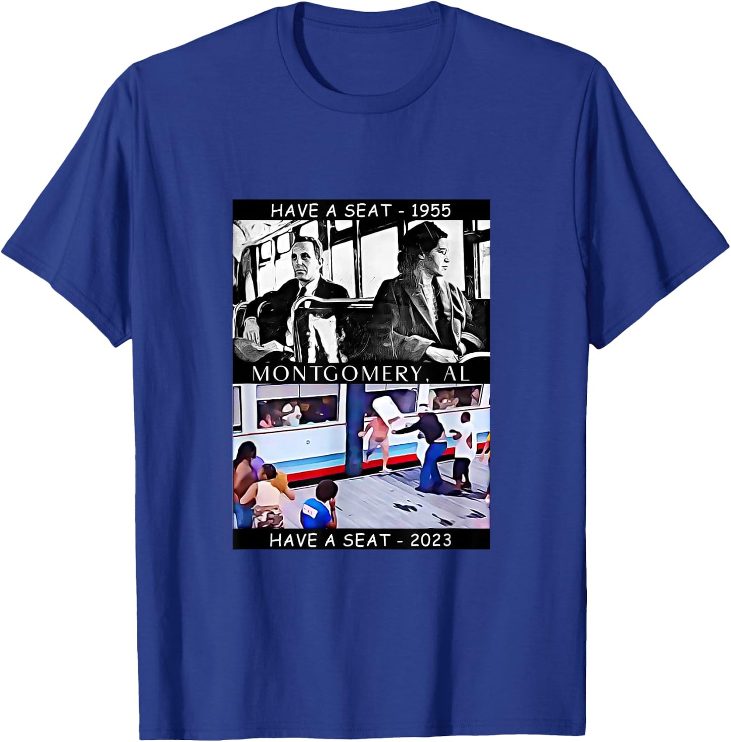 Montgomery Alabama Brawl Folding Chair Riverboat Fight 2023 T-Shirt - T-Shirt | Royal