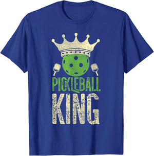 Pickleball Vintage Pickleball King T-Shirt - T-Shirt | Royal