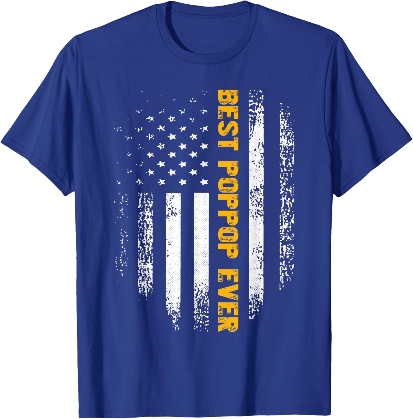 Vintage Best Poppop Ever American Flag Father's Day Gift T-Shirt - T-Shirt | Royal