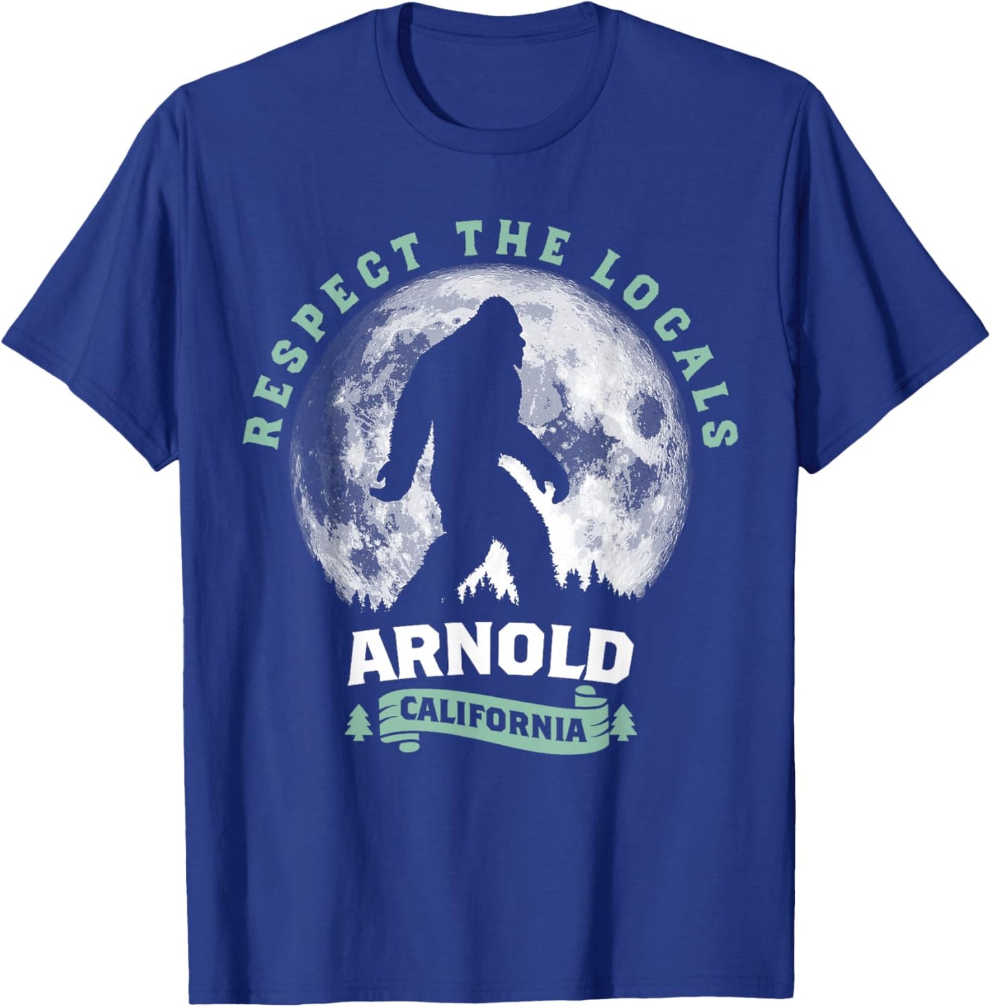 Arnold California Bigfoot Night Walk Retro T-Shirt - T-Shirt | Royal