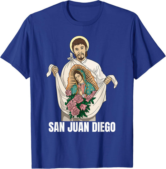 Saint Juan Diego Guadalupe Catholic T-Shirt - T-Shirt | Royal