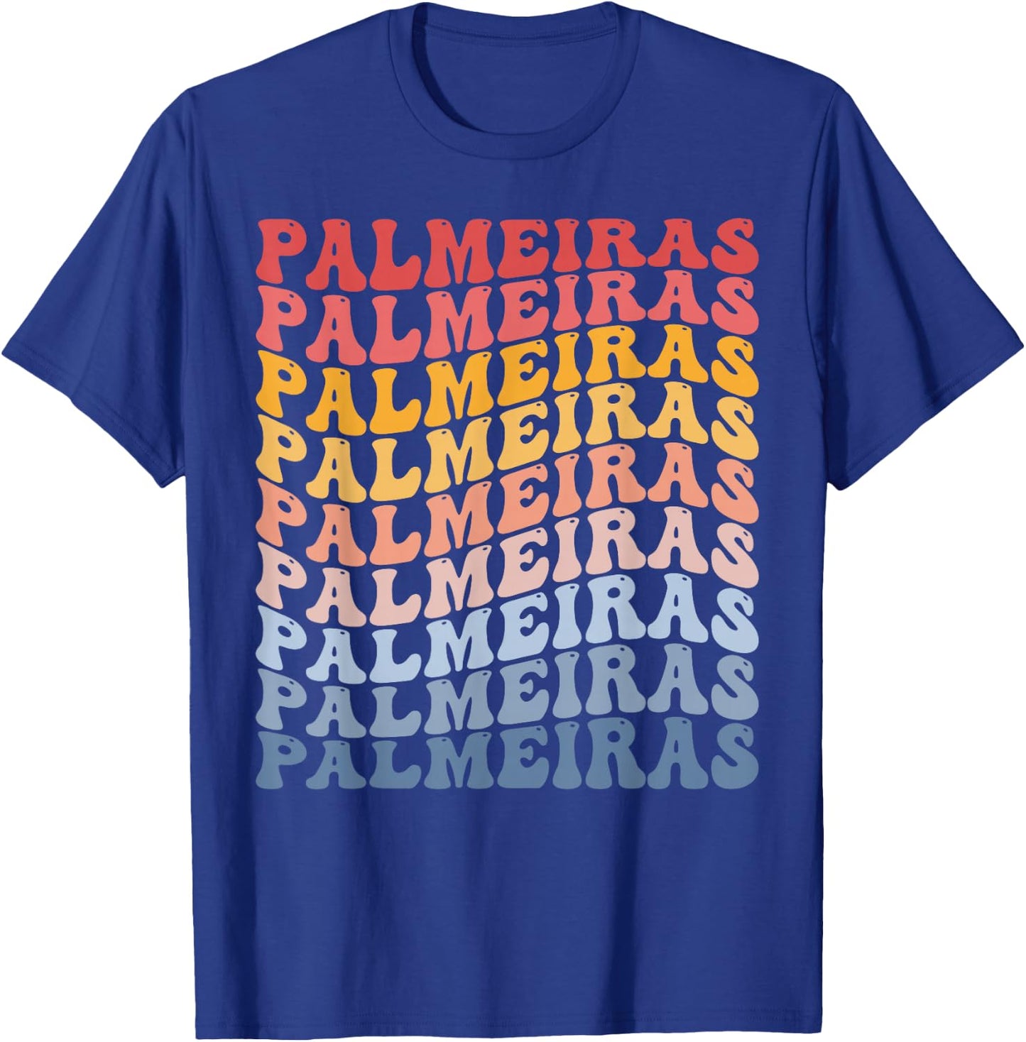 Palmeiras City Groovy Retro T-Shirt - T-Shirt | Royal