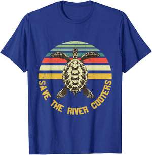Save the River Cooters Turtles Eco-friendly T-Shirt - T-Shirt | Royal