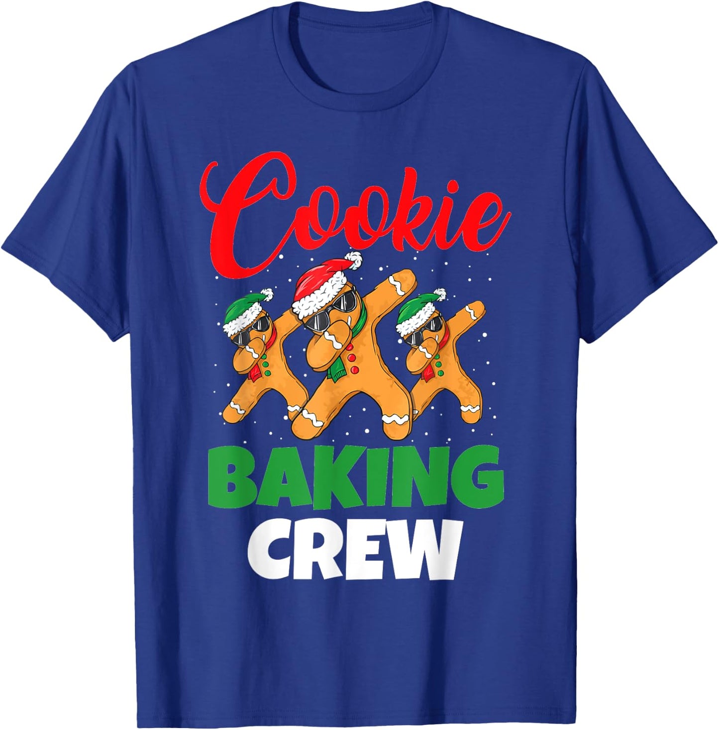Cookie Baking Crew Dabbing Gingerbread Men Christmas Hats T-Shirt - T-Shirt | Royal